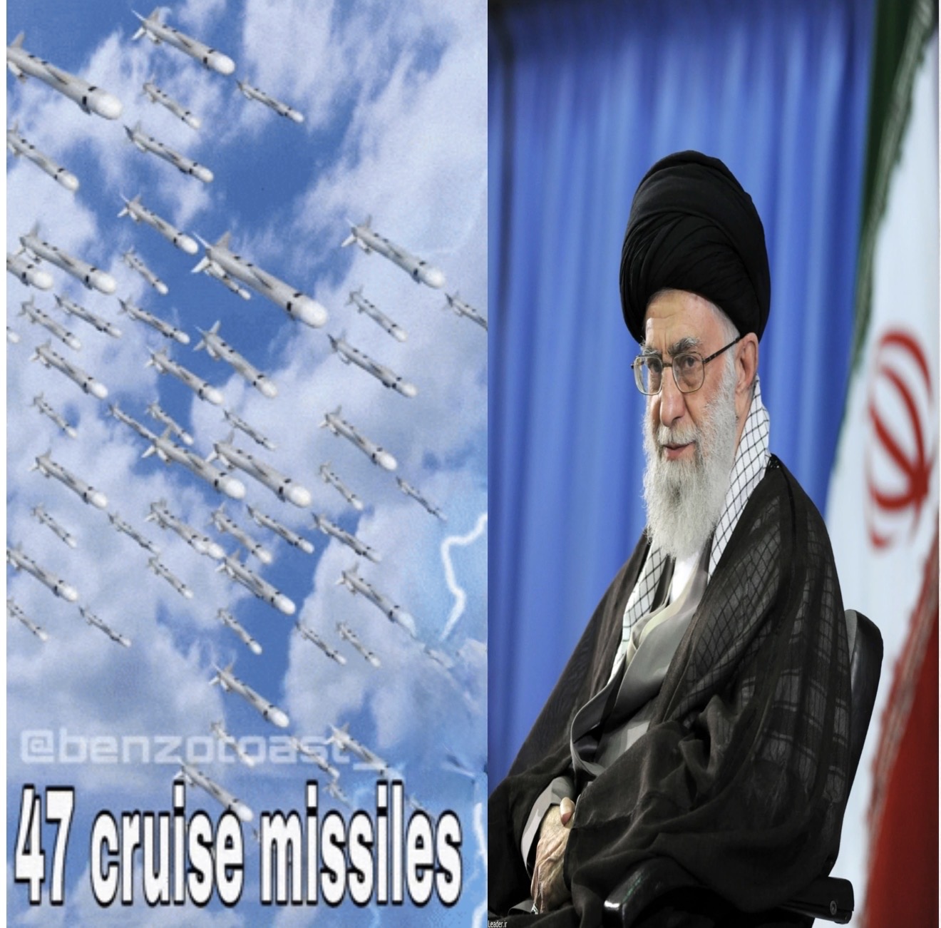 Cruise Missile vs Ayotollah Blank Meme Template