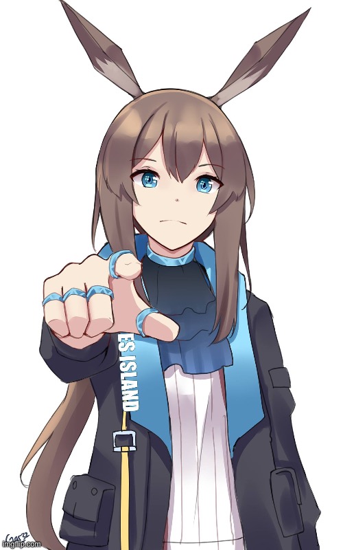 amiya pointing | image tagged in amiya pointing | made w/ Imgflip meme maker