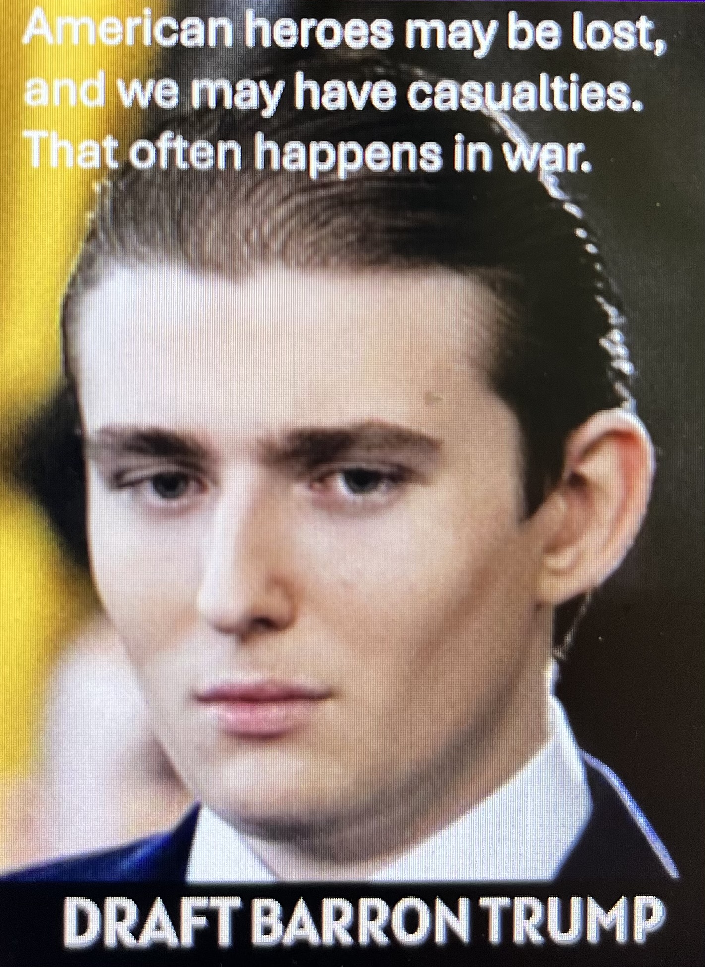 Draft Barron Trump Blank Meme Template