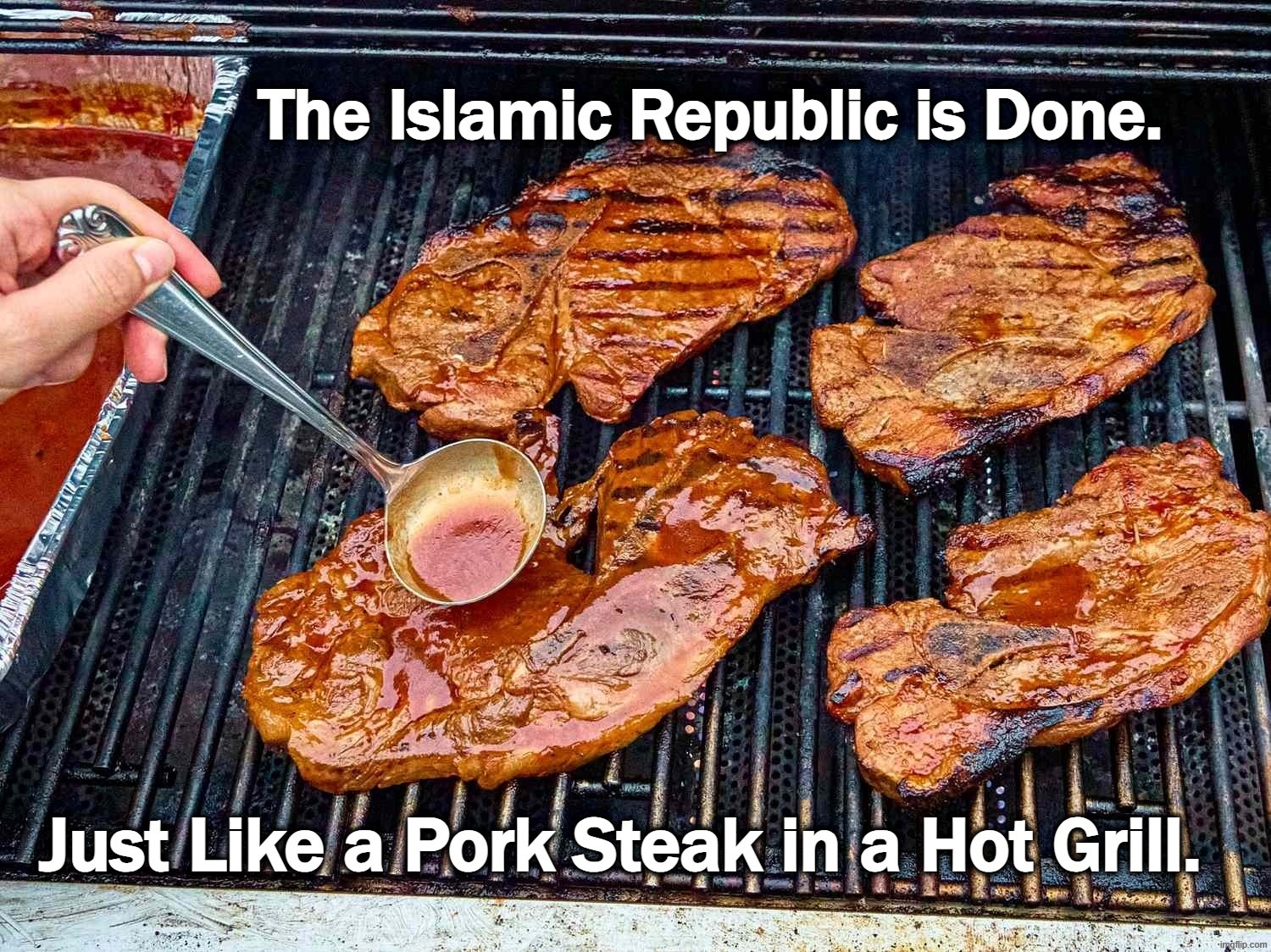 The Islamic Republic is Done. | image tagged in iran,islamic republic,islamic state,islamic terrorism,porky pig,aloha snackbar | made w/ Imgflip meme maker