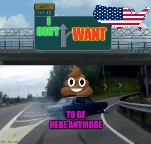 Travel want to see the country | I DON'T; WANT; TO BE HERE ANYMORE | image tagged in swerving car,travel,tired | made w/ Imgflip meme maker