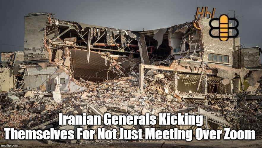 Iranian Generals Kicking Themselves For Not Just Meeting Over Zoom | made w/ Imgflip meme maker