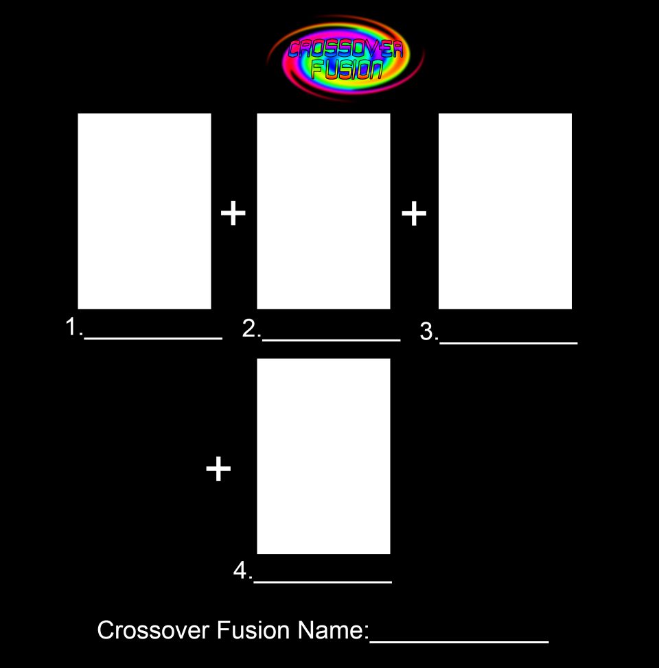 Crossover Fusion - 4 Characters (Template) Blank Meme Template