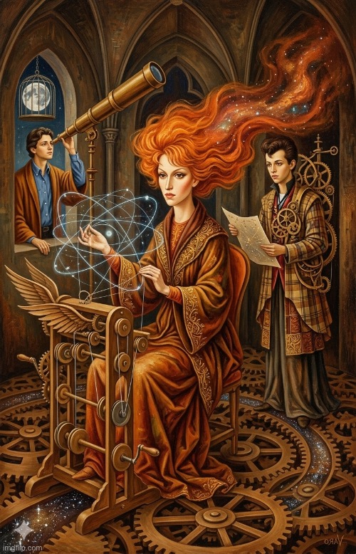 A ClockworK Orange | image tagged in a clockwork orange,pretty in pink,molly ringwald,astronomy,ai art,brian einersen | made w/ Imgflip meme maker