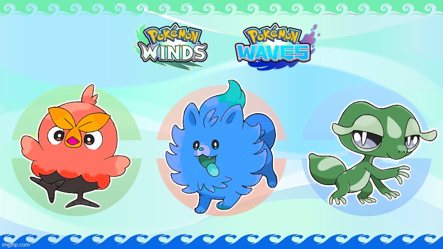 My render on the shinies (these aren’t official and are just my recoloring) | made w/ Imgflip meme maker