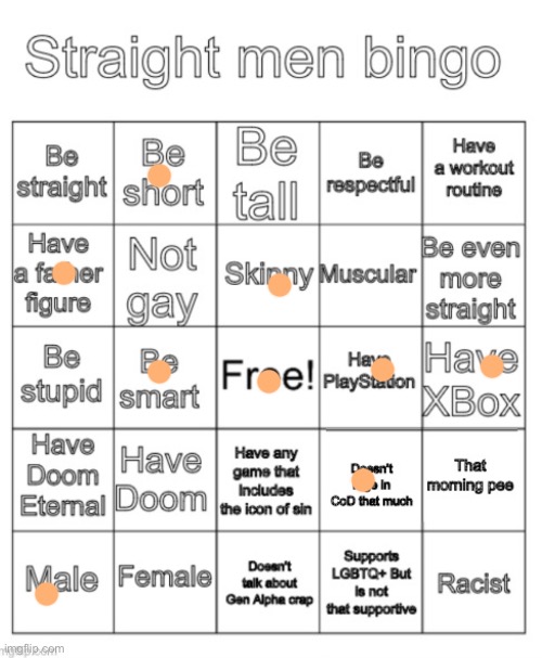 fun | image tagged in straight men bingo | made w/ Imgflip meme maker