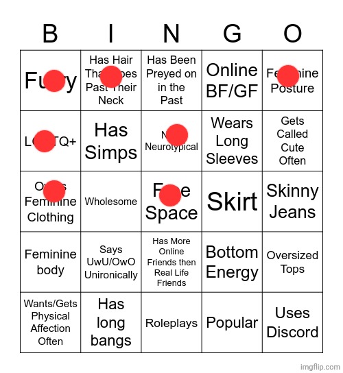 This bingo is so ass | image tagged in femboy bingo | made w/ Imgflip meme maker