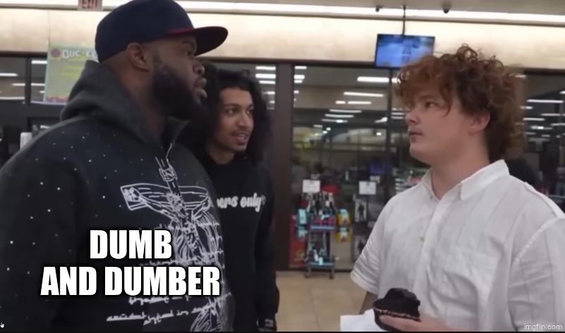 Hodge twins meme | DUMB AND DUMBER | image tagged in hodge,twins,memes,funny memes,cupcake,lol so funny | made w/ Imgflip meme maker