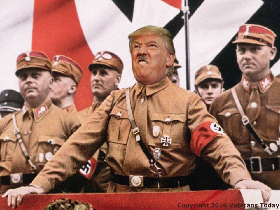 Trump denies he's a Neo-Nazi, but he's comfortable with them. Blank Meme Template