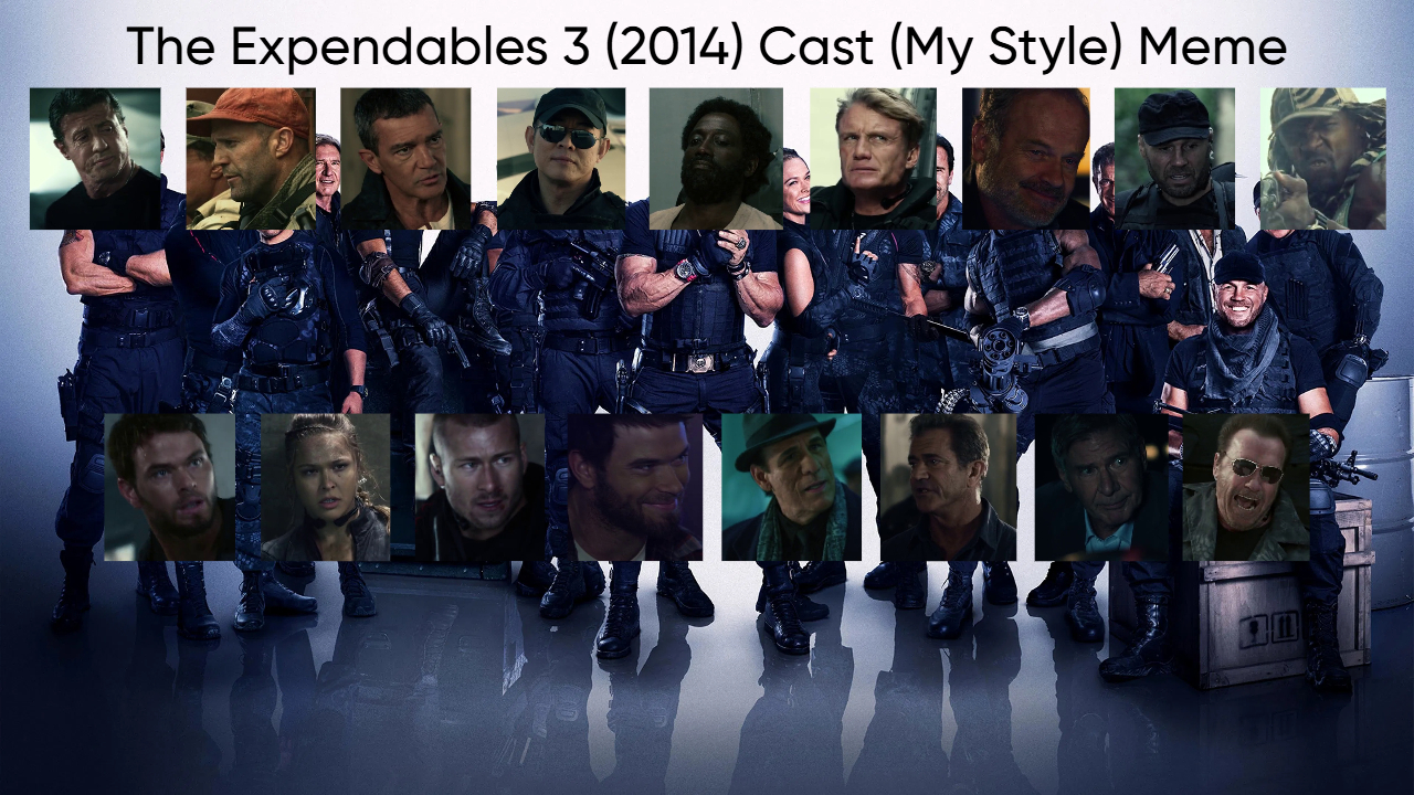 The Expendables 3 (2014) Cast (My Style) Blank Meme Template