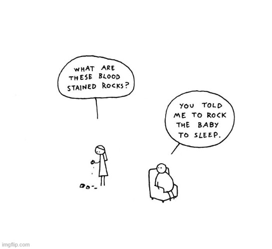 Rock the Baby | image tagged in comics,rock,baby,hold up | made w/ Imgflip meme maker