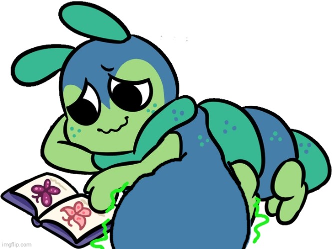 POV : squirm is trying to read but his stomach is gurgling too loud for him to read | image tagged in squirm,dandy's world,big belly,chubby,weight gain | made w/ Imgflip meme maker