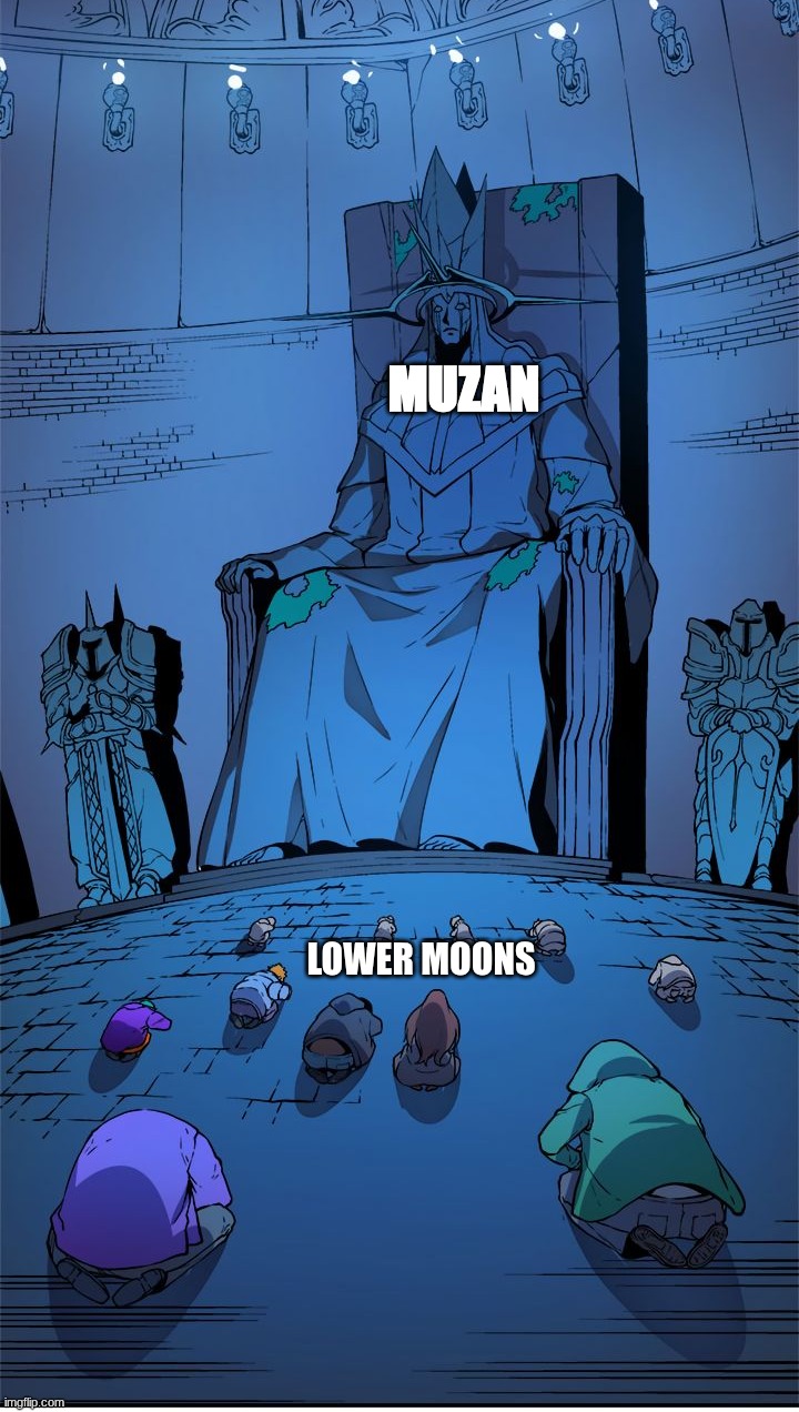 I am just realizing this is based off of solo levaling | MUZAN; LOWER MOONS | image tagged in worship the lord,demon slayer | made w/ Imgflip meme maker