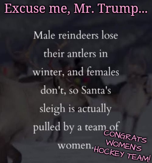 He is cruel, crude, and rude just to piss us off | Excuse me, Mr. Trump... CONGRATS WOMEN'S HOCKEY TEAM! | image tagged in dont fall for it | made w/ Imgflip meme maker