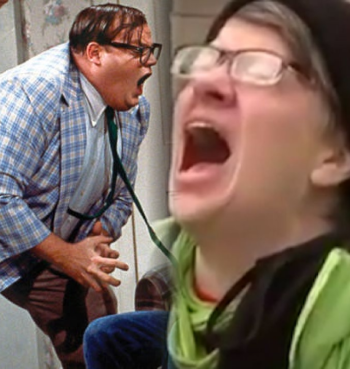 Chris Farley and liberal Blank Meme Template