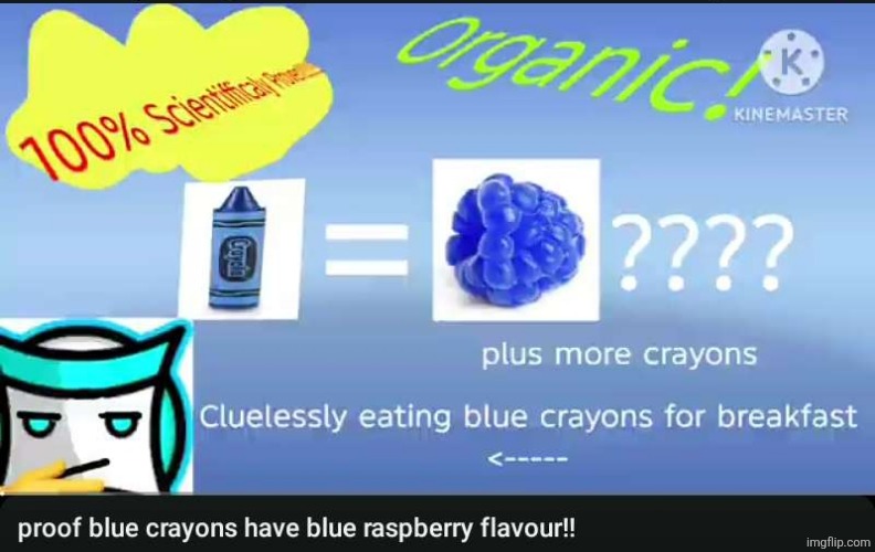 Im currently eating blue crayons rn | made w/ Imgflip meme maker