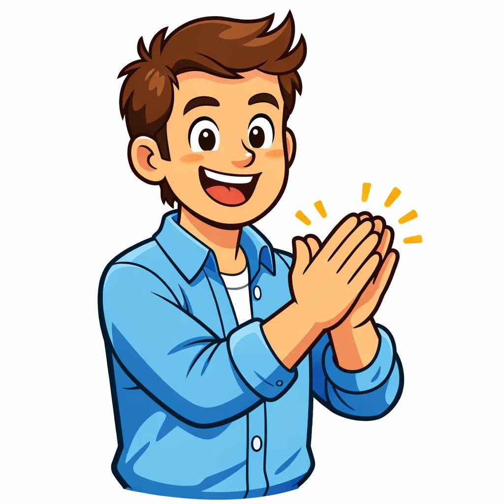 A man Clapping Blank Meme Template