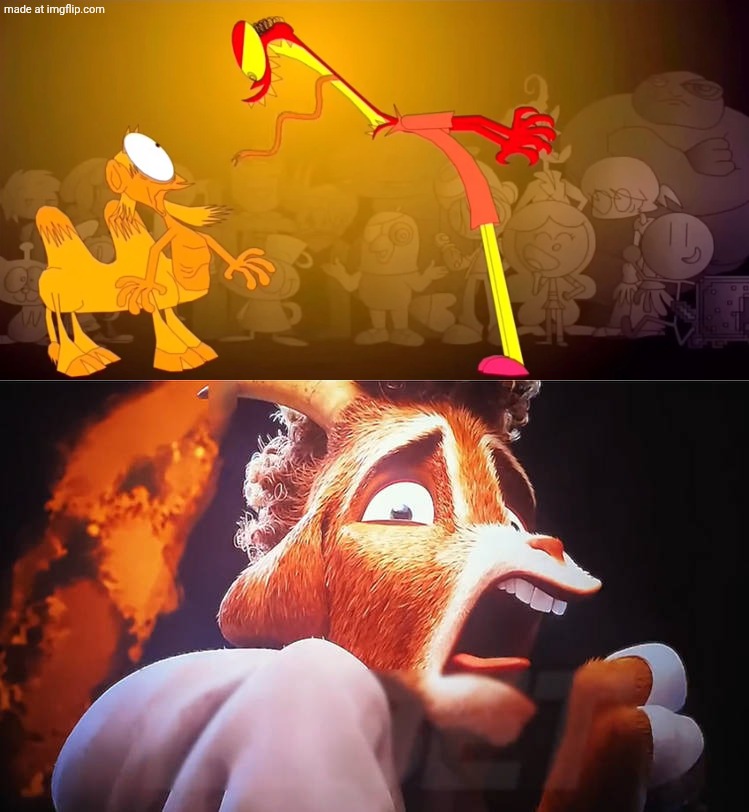 Will Harris Scared at Sylvester Nelvana | image tagged in will harris scared at what,deviantart,crossover,sony,deviantart week,deviantart week 2 | made w/ Imgflip meme maker