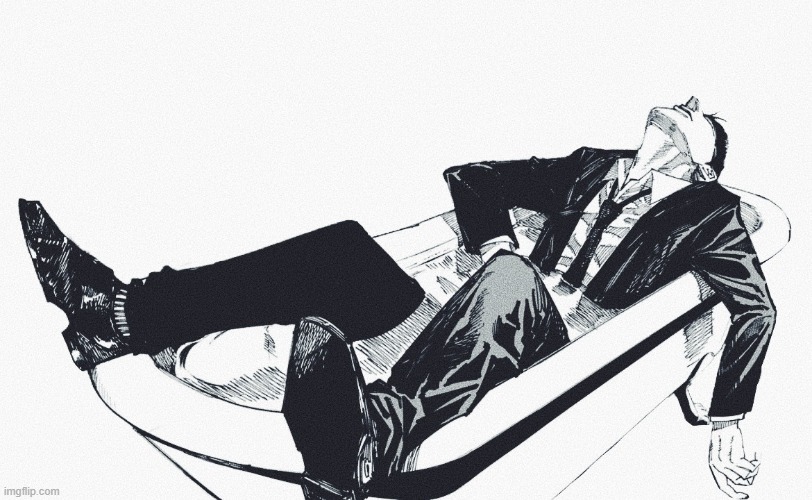 Higuruma in the Bathtub | image tagged in higuruma in the bathtub | made w/ Imgflip meme maker