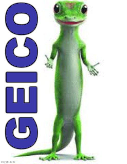 Geico Gecko | GEICO | image tagged in geico gecko | made w/ Imgflip meme maker
