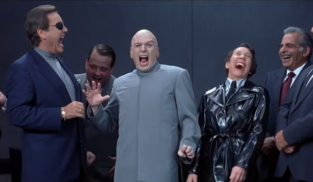 High Quality Dr Evil and Group Blank Meme Template