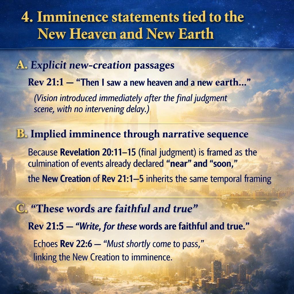 4. Imminence statements tied to the New Heaven and New Earth (yo Blank Meme Template