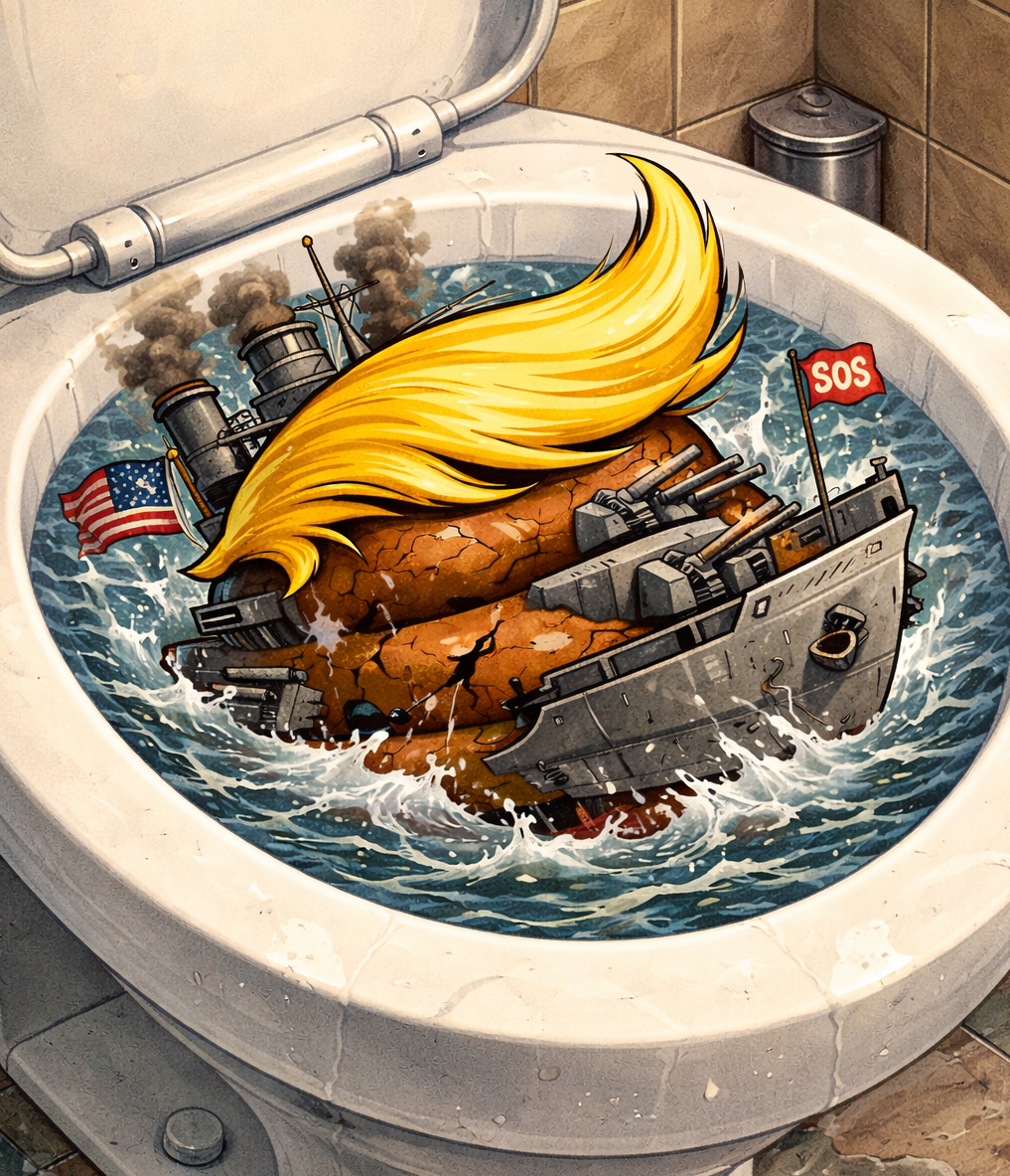 The Trump Shit: So thick & overbloated it "floats at the bottom" Blank Meme Template