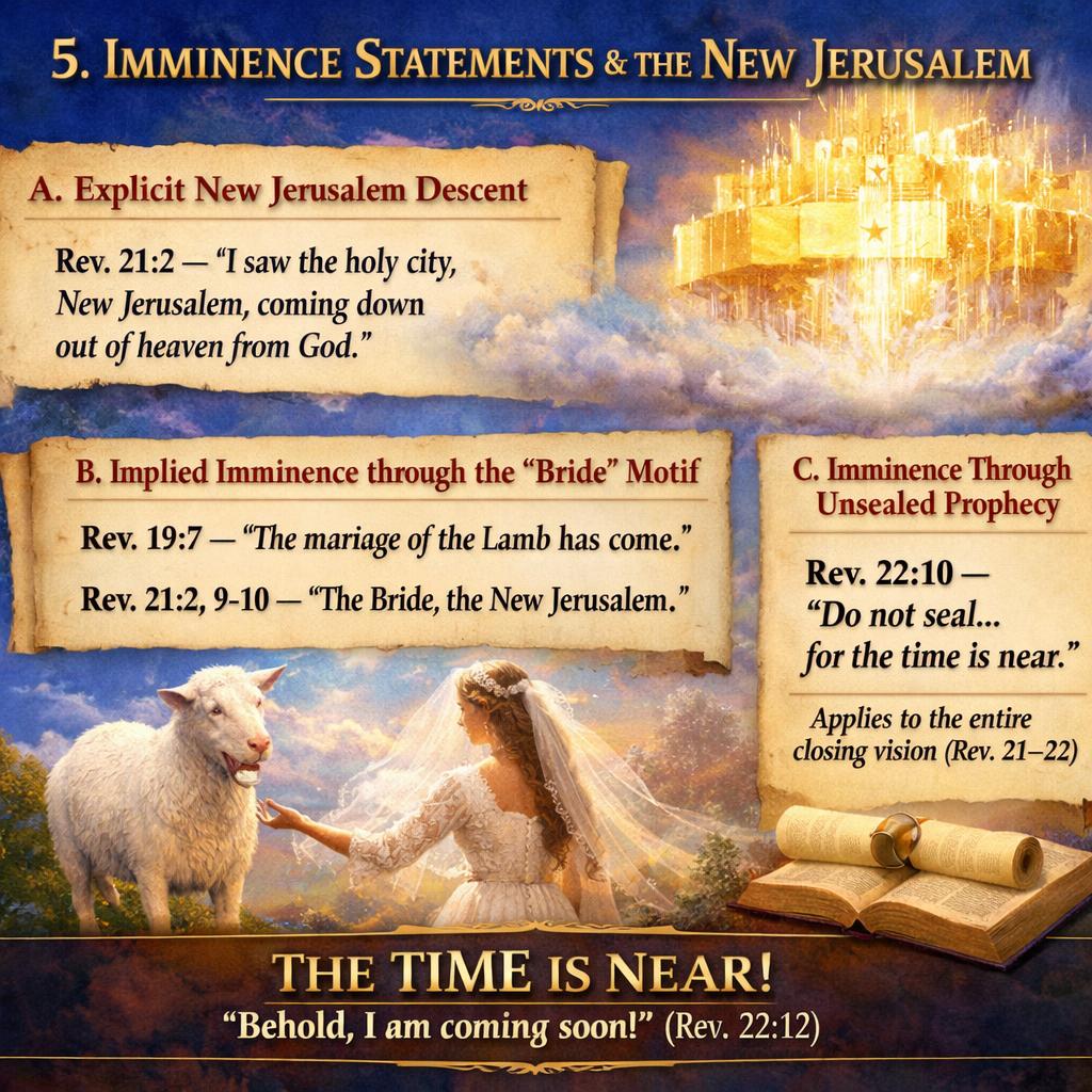 5. Imminence statements tied to the New Jerusalem (your category Blank Meme Template