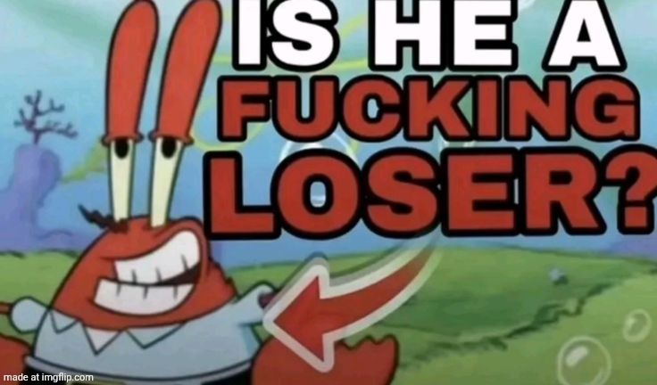 is he a fucking loser | image tagged in is he a fucking loser | made w/ Imgflip meme maker