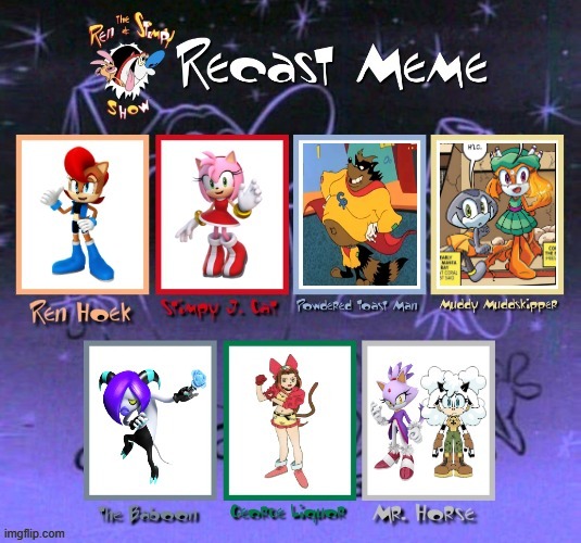 The Sally Acorn and Amy Rose Show (aka: The Sally and Amy Show) (Updated) | image tagged in update,ren and stimpy,sonic the hedgehog,memes,sally acorn,amy rose | made w/ Imgflip meme maker