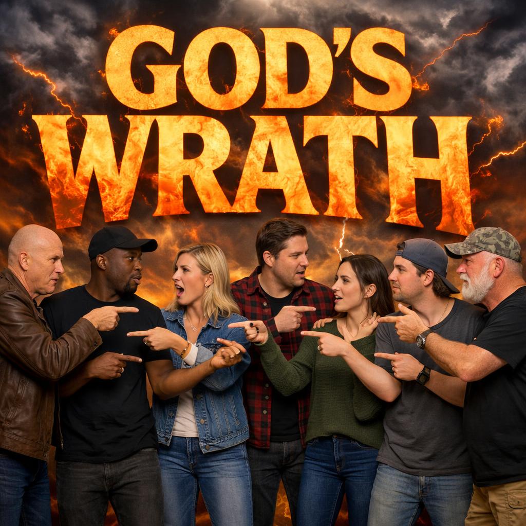 everyone pointing at each other but all standing in front of a b Blank Meme Template