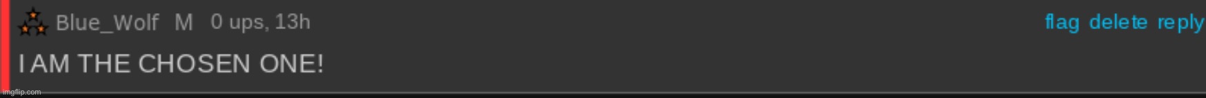 I AM THE CHOSEN ONE | image tagged in i am the chosen one | made w/ Imgflip meme maker