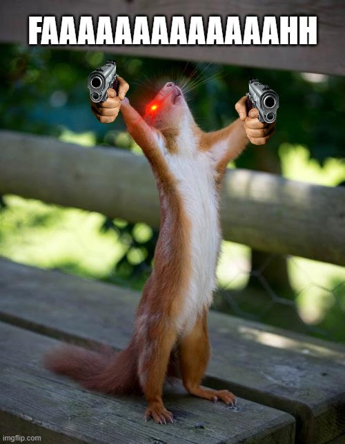 amen squirrel | FAAAAAAAAAAAAAHH | image tagged in amen squirrel | made w/ Imgflip meme maker