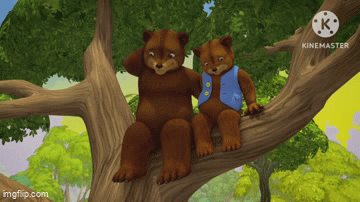 Tree Bear Animation Bear stuck in the tree - Imgflip