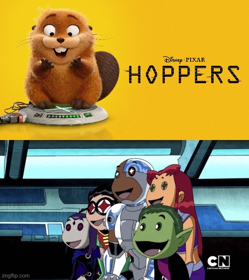 OG Teen Titans Excited at Disney/Pixar's Hoppers (2026) | image tagged in og teen titans excited at what,disney,pixar,teen titans,excited,memes | made w/ Imgflip meme maker