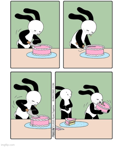 Buni Comics | image tagged in comics,buni comics,cake,piece of cake,the rest,dad | made w/ Imgflip meme maker