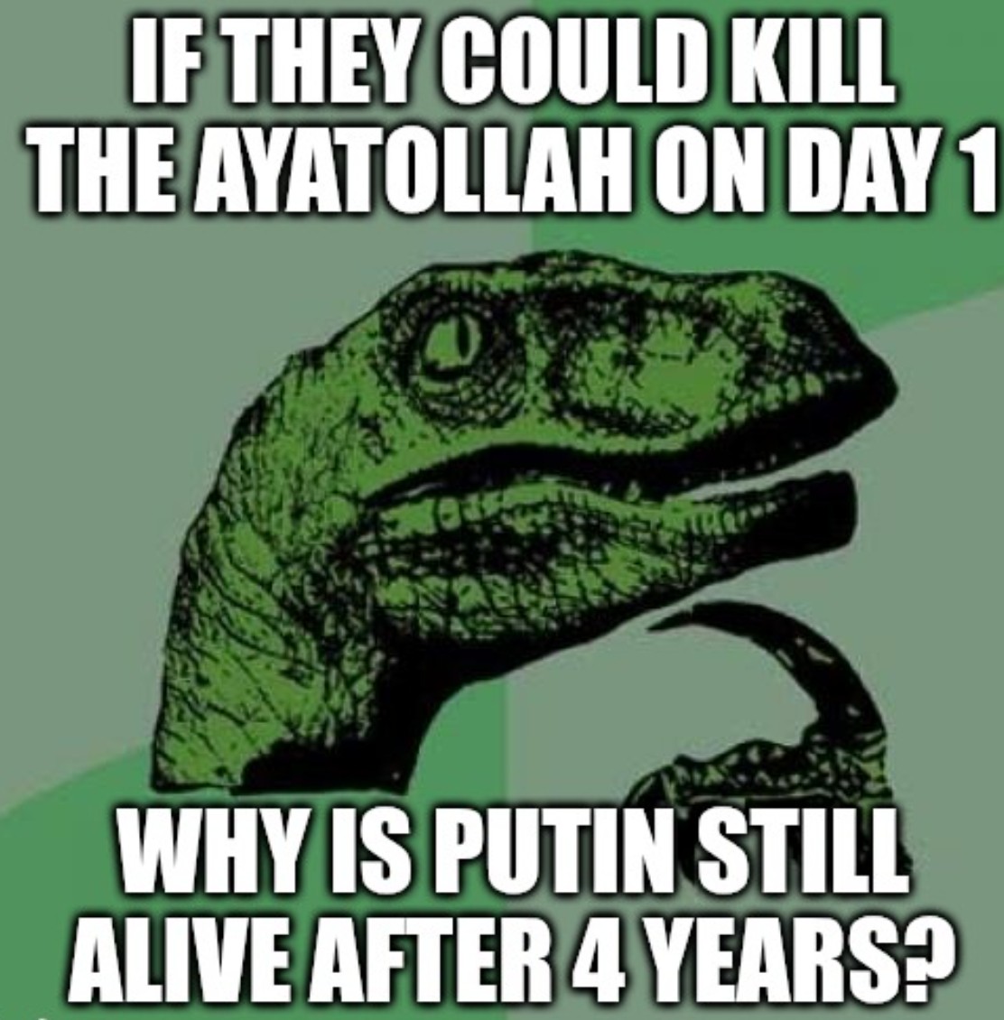 Phisophy Raptor Blank Meme Template