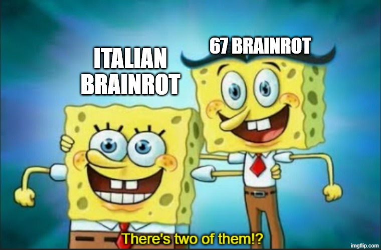 There’s 2 of them!? | ITALIAN BRAINROT 67 BRAINROT | image tagged in there s 2 of them | made w/ Imgflip meme maker