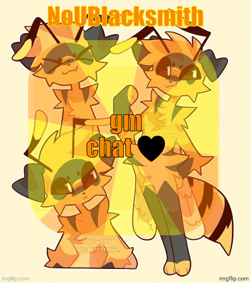 nou's beecat temp | gm chat ❤️ | image tagged in nou's beecat temp | made w/ Imgflip meme maker