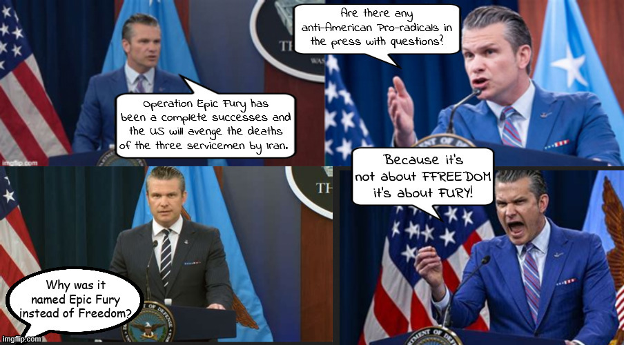 Secretary of War Hegseth has epic lies to report | image tagged in re-pete of endless war,no exit rather abondon the me to kill each other,trump's radical fascist racist foreign policy | made w/ Imgflip meme maker