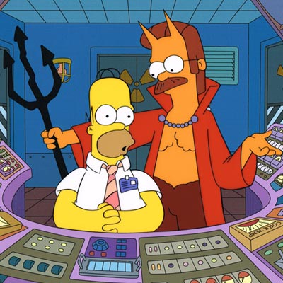 High Quality Homer VS Demon Ned Blank Meme Template