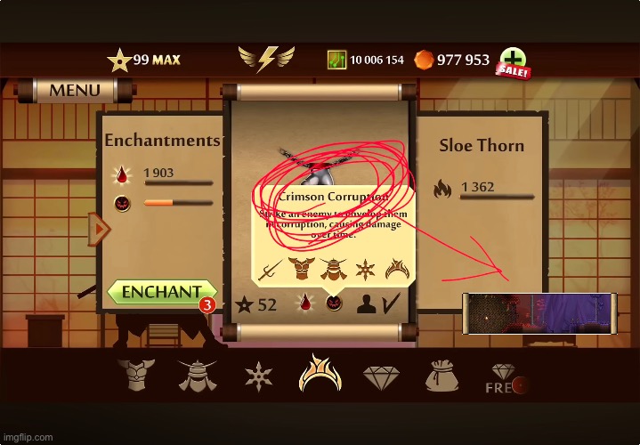 Terraria reference in shadow fight 2 mythical set | made w/ Imgflip meme maker