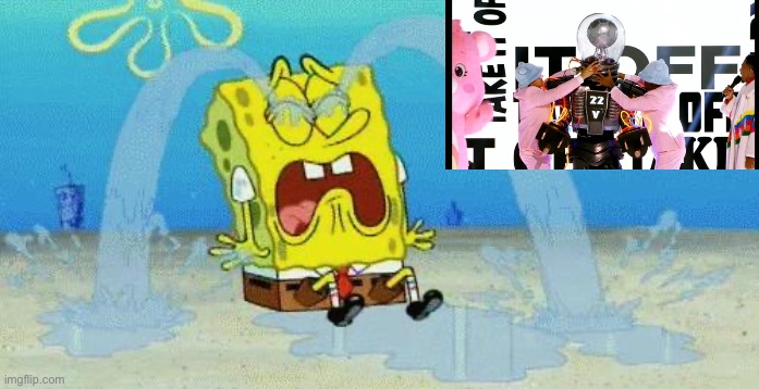 High voltage gets revealed in Care Bears night on masked singer ?????? | image tagged in sad crying spongebob | made w/ Imgflip meme maker