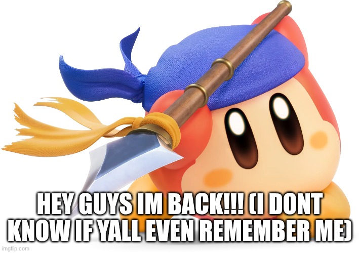 its been a while huh? (Waddle dee hai -v/awoofy) | HEY GUYS IM BACK!!! (I DONT KNOW IF YALL EVEN REMEMBER ME) | made w/ Imgflip meme maker