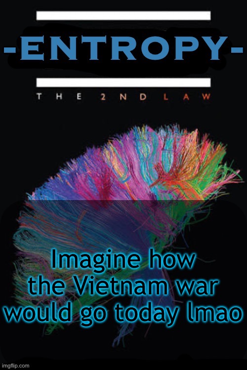 Airstrikes coordinated by satellite imagery, probably taking out leaders night 1 | Imagine how the Vietnam war would go today lmao | image tagged in entropy announcement temp | made w/ Imgflip meme maker