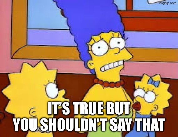 IT’S TRUE BUT YOU SHOULDN’T SAY THAT | image tagged in that s true but they shouldn t say it | made w/ Imgflip meme maker