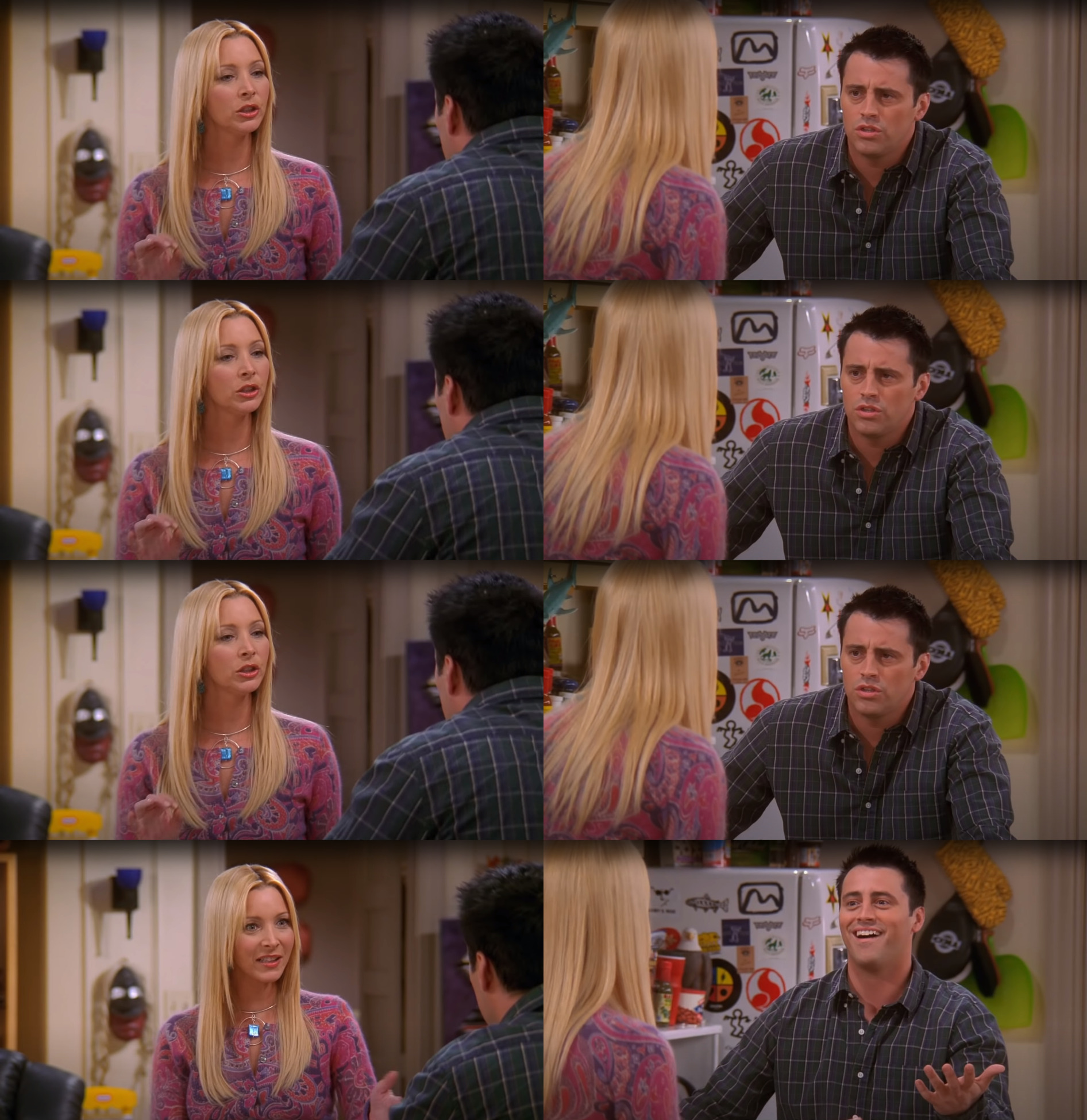 Friends Phoebe teaching Joey Blank Meme Template