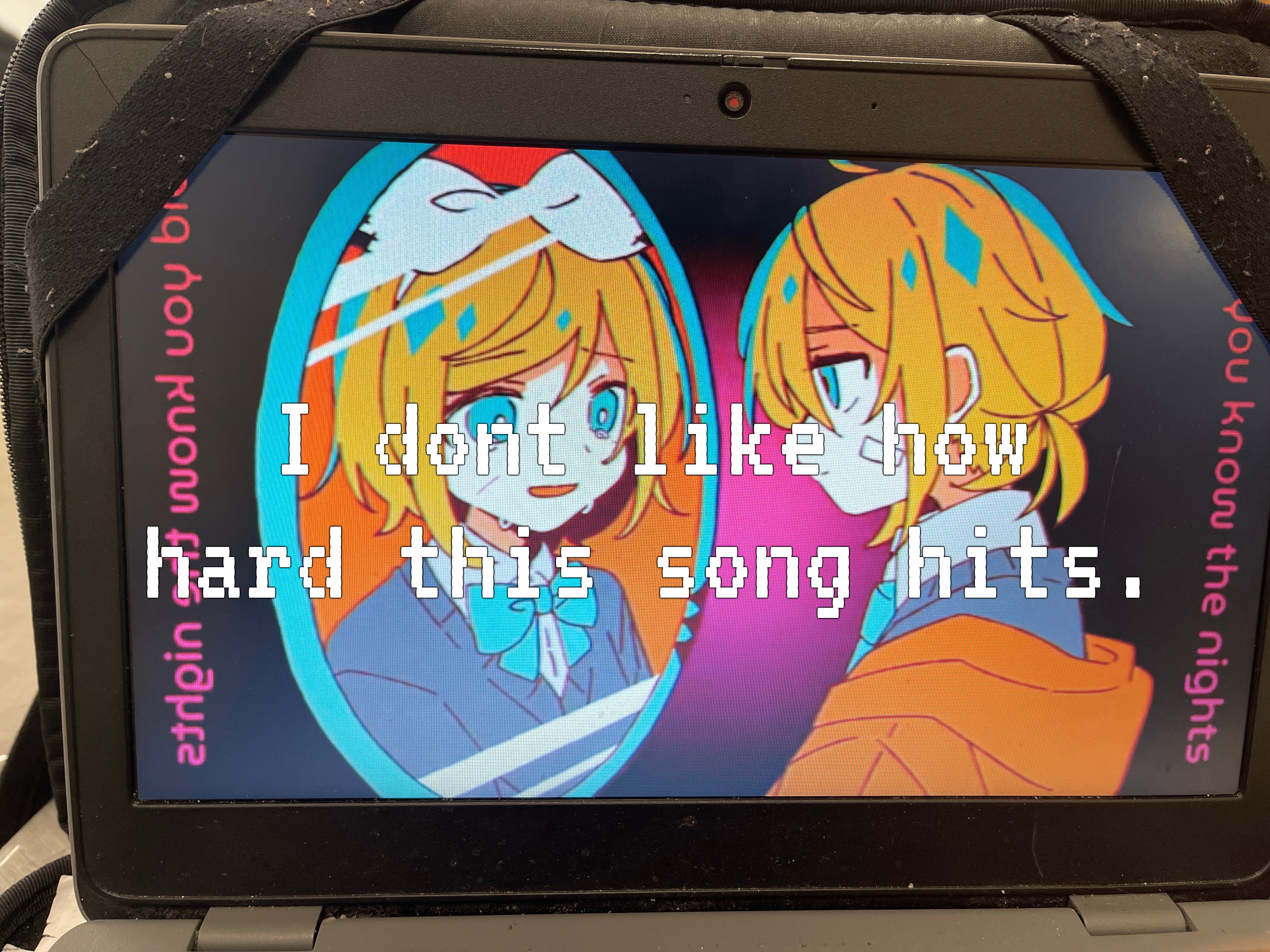 “To lead a lie or watch your daughter die, i forced the issue, what a waste of time!” | I dont like how hard this song hits. | made w/ Imgflip meme maker