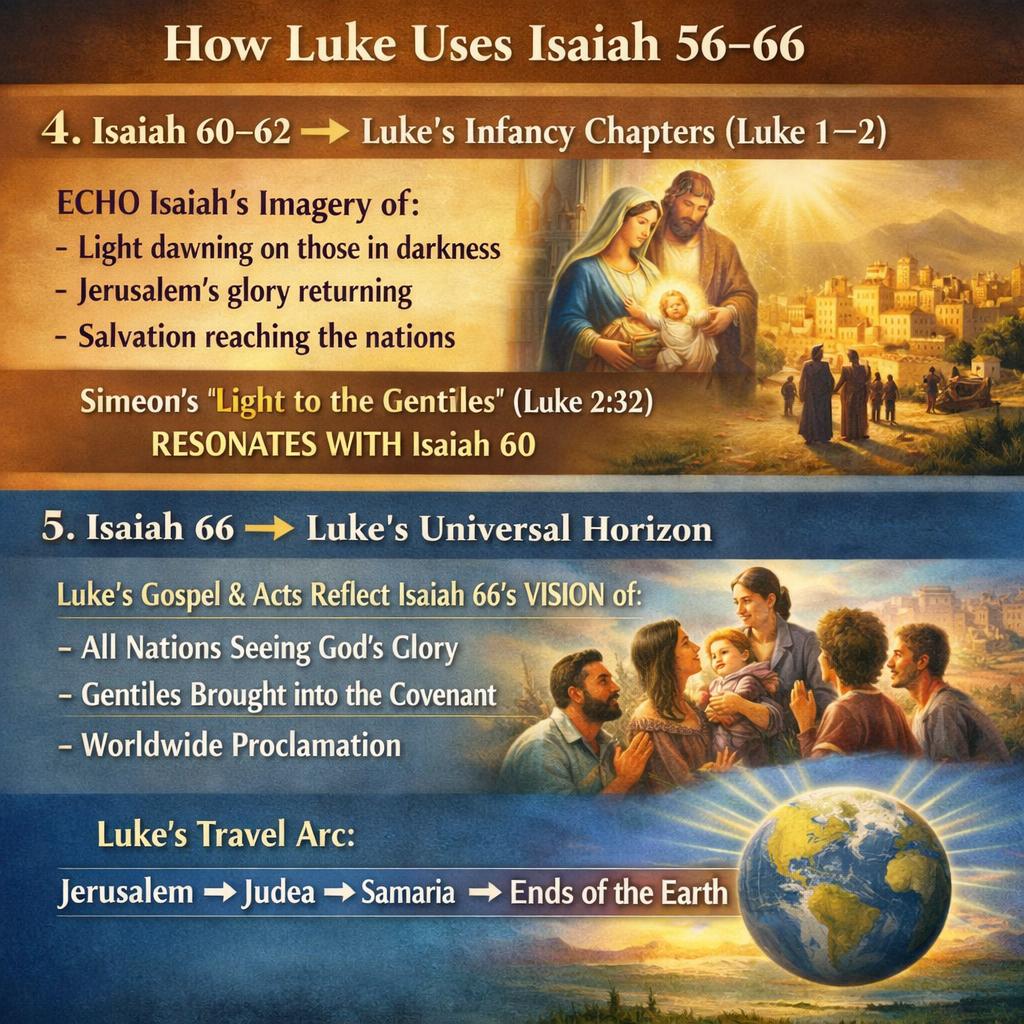 How Luke Uses Isaiah 56–66 4. Isaiah 60–62 → Luke’s infancy chap Blank Meme Template
