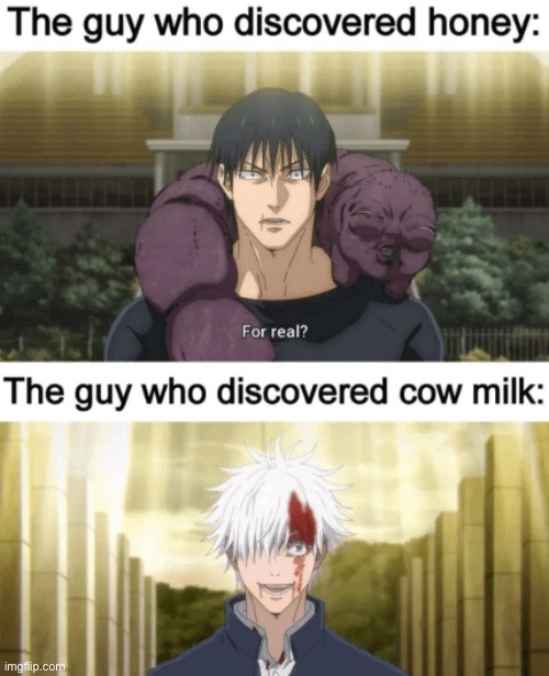 image tagged in jjk,toji,gojo | made w/ Imgflip meme maker